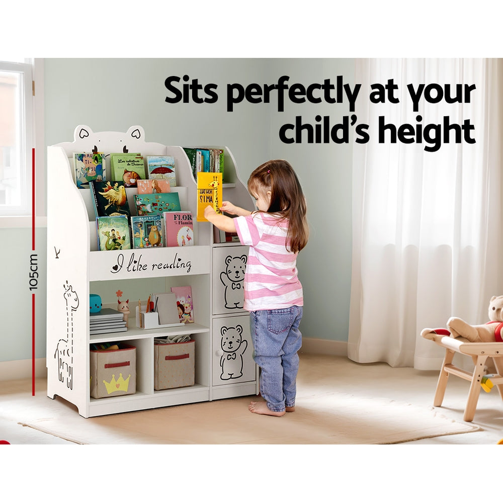 4-Tier Toy Organizer sits perfectly at your child's height
