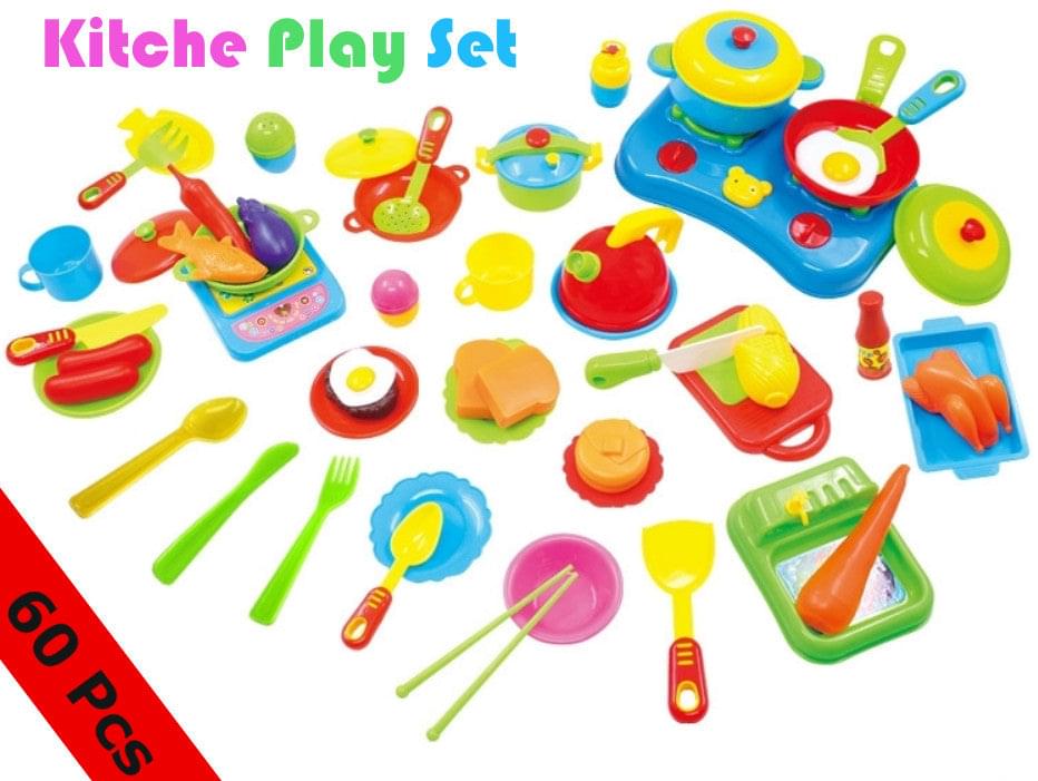 60pcs Kitchen Play Set - Play Kitchen