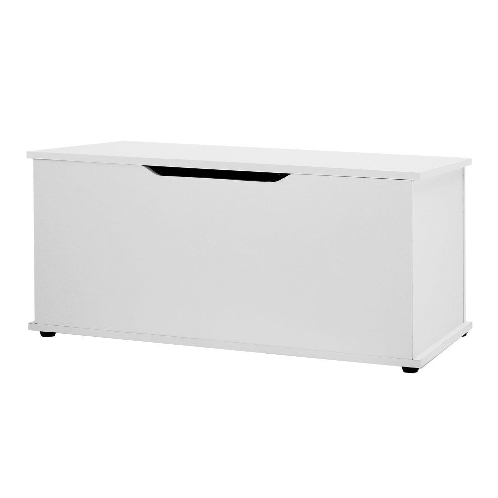 Kids White Wooden Toy Box