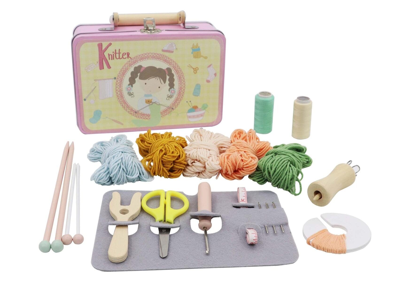 CALM & BREEZY KNITTING KIT IN TIN CASE CRAFT KIT - Play Kitchen
