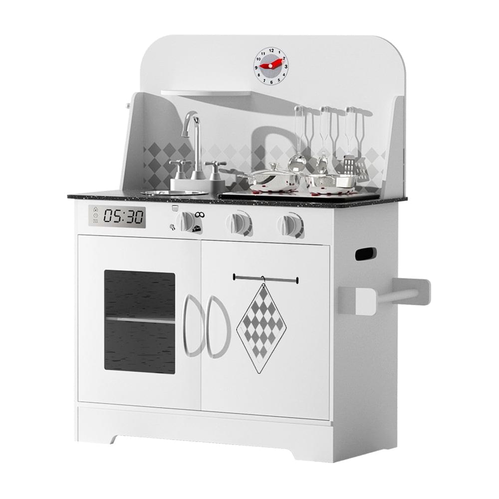 Kids Kitchen Set Pretend Play Wooden Toys Cooking Cookware Children's Toy - Play Kitchen
