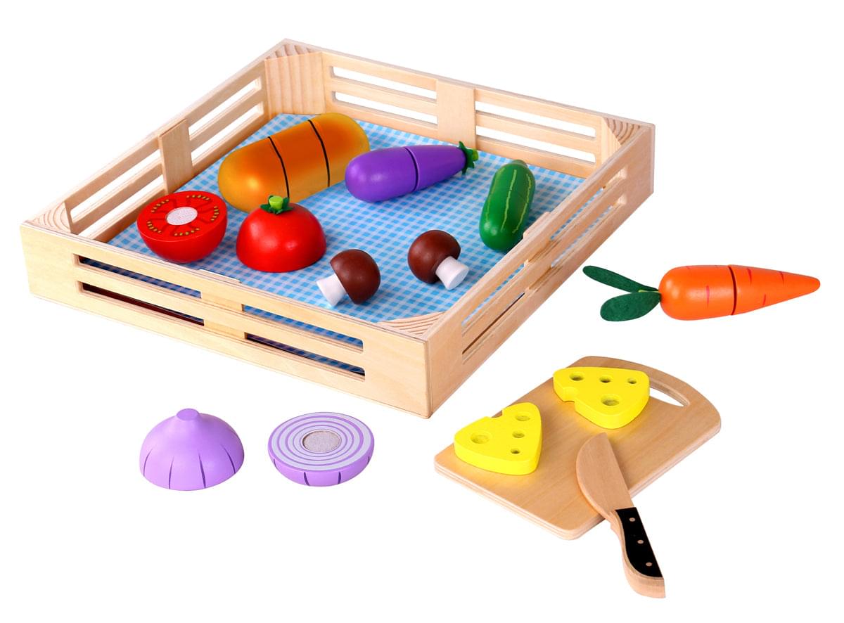 Wooden Cutting Vegetable Toys - Play Kitchen