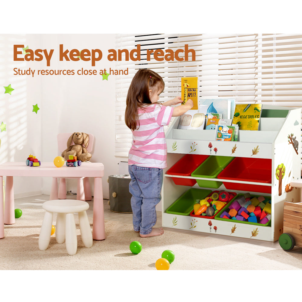 Toy Storage with Bins easy keep and reach