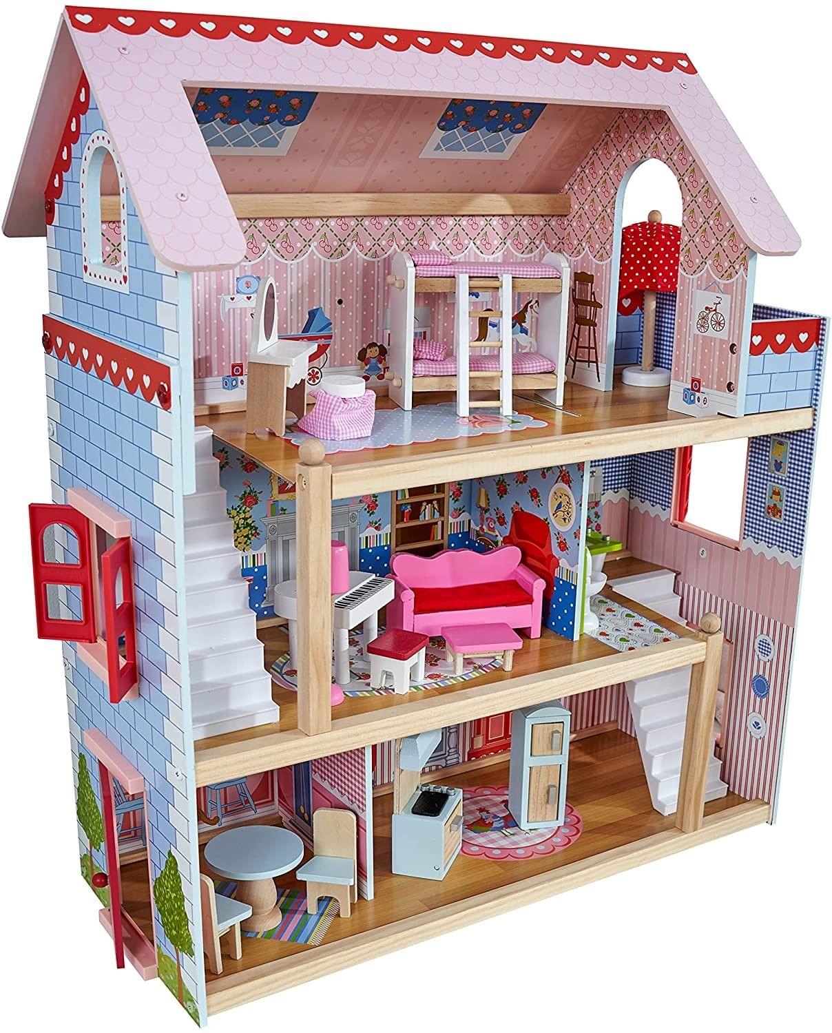 Doll Cottage with Furniture for kids (Model 1) - Play Kitchen