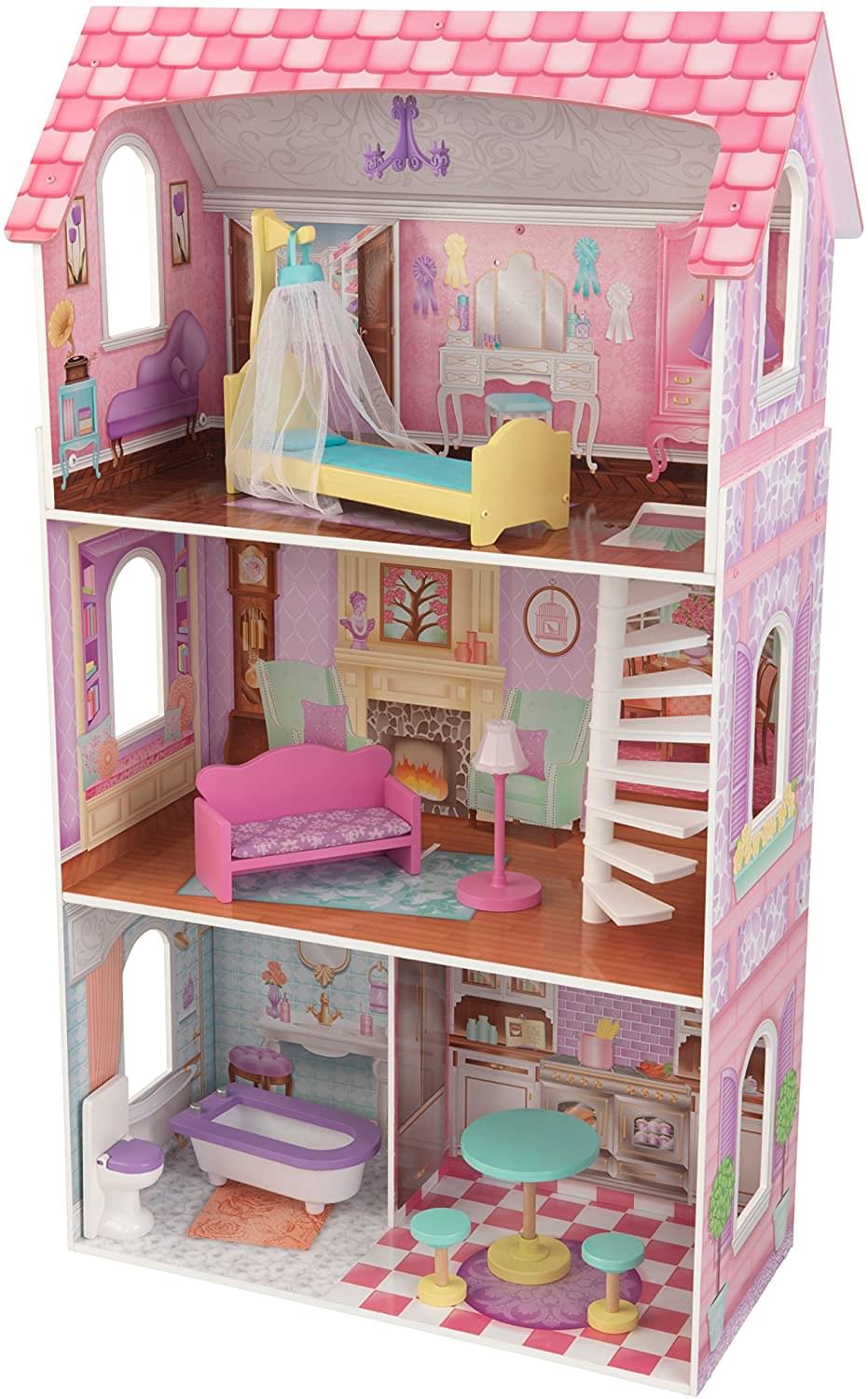Dollhouse with Furniture for kids 110 x 65 x 33 cm (Model 2) - Play Kitchen