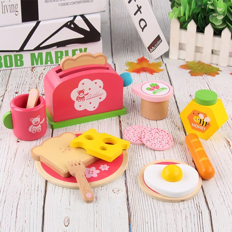 Kids Wooden Tea Set Pretend Play Toy - Play Kitchen