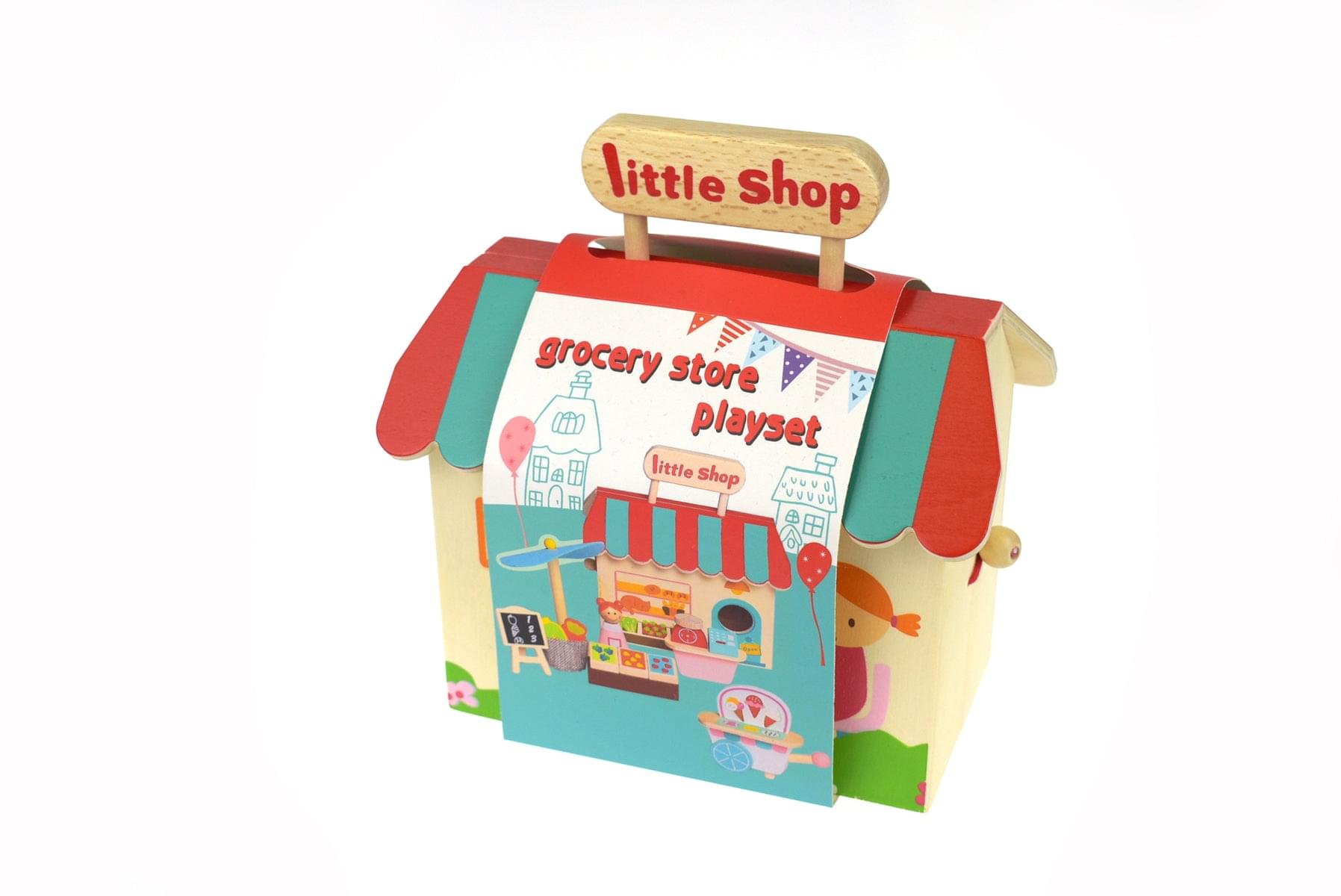Grocery Store Play Set With Carry House - Play Kitchen