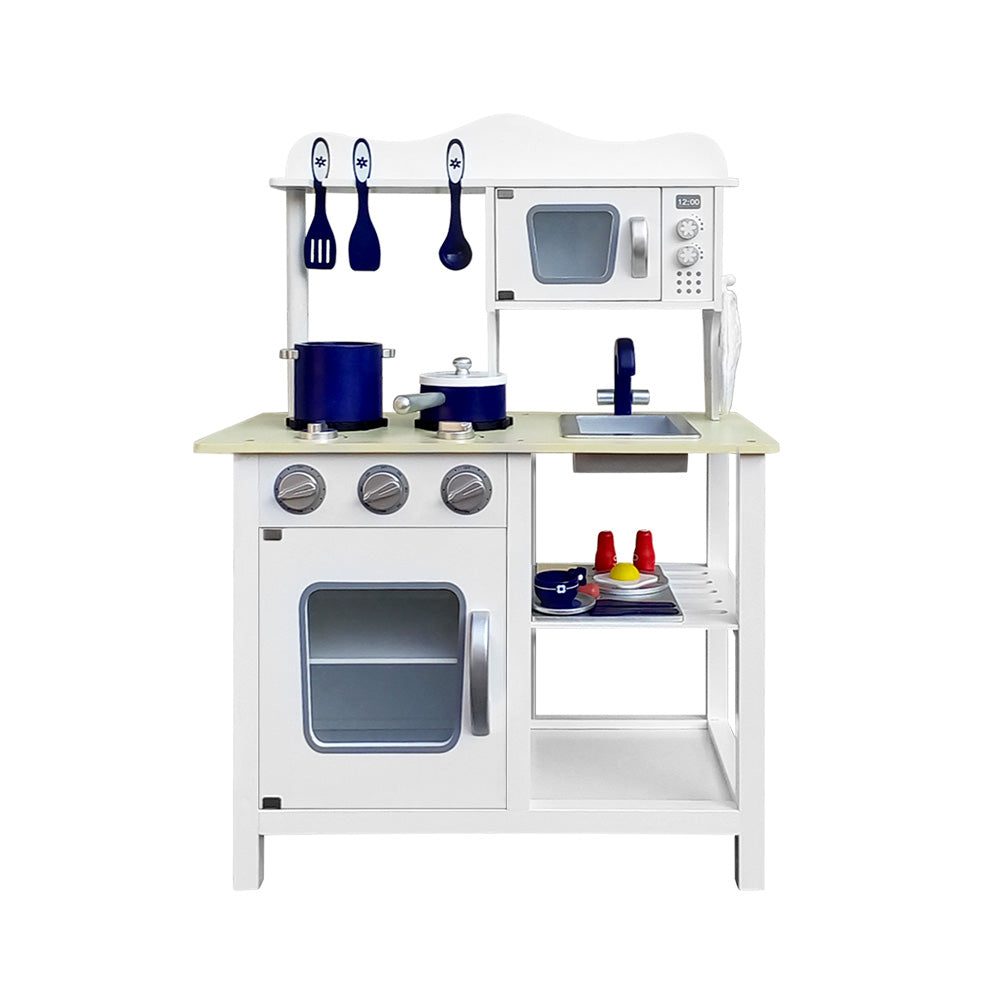 Pretend Play Kitchen Set 18 Pieces White - Play Kitchen