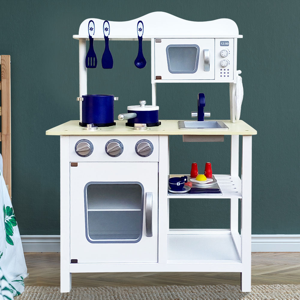 Pretend Play Kitchen Set 18 Pieces White - Play Kitchen