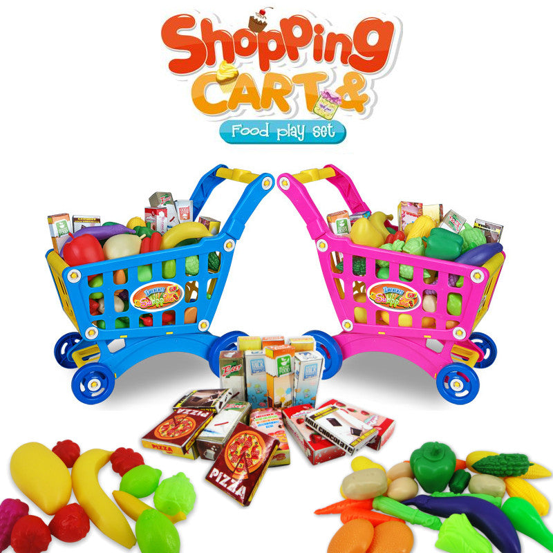 Shopping Cart Grocery Food Play Set - Play Kitchen