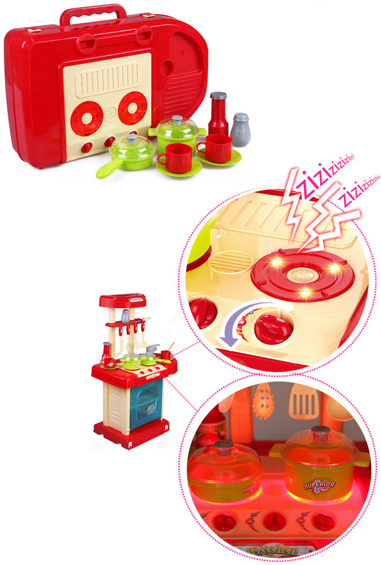 Portable Kids Play Kitchen - Play Kitchen