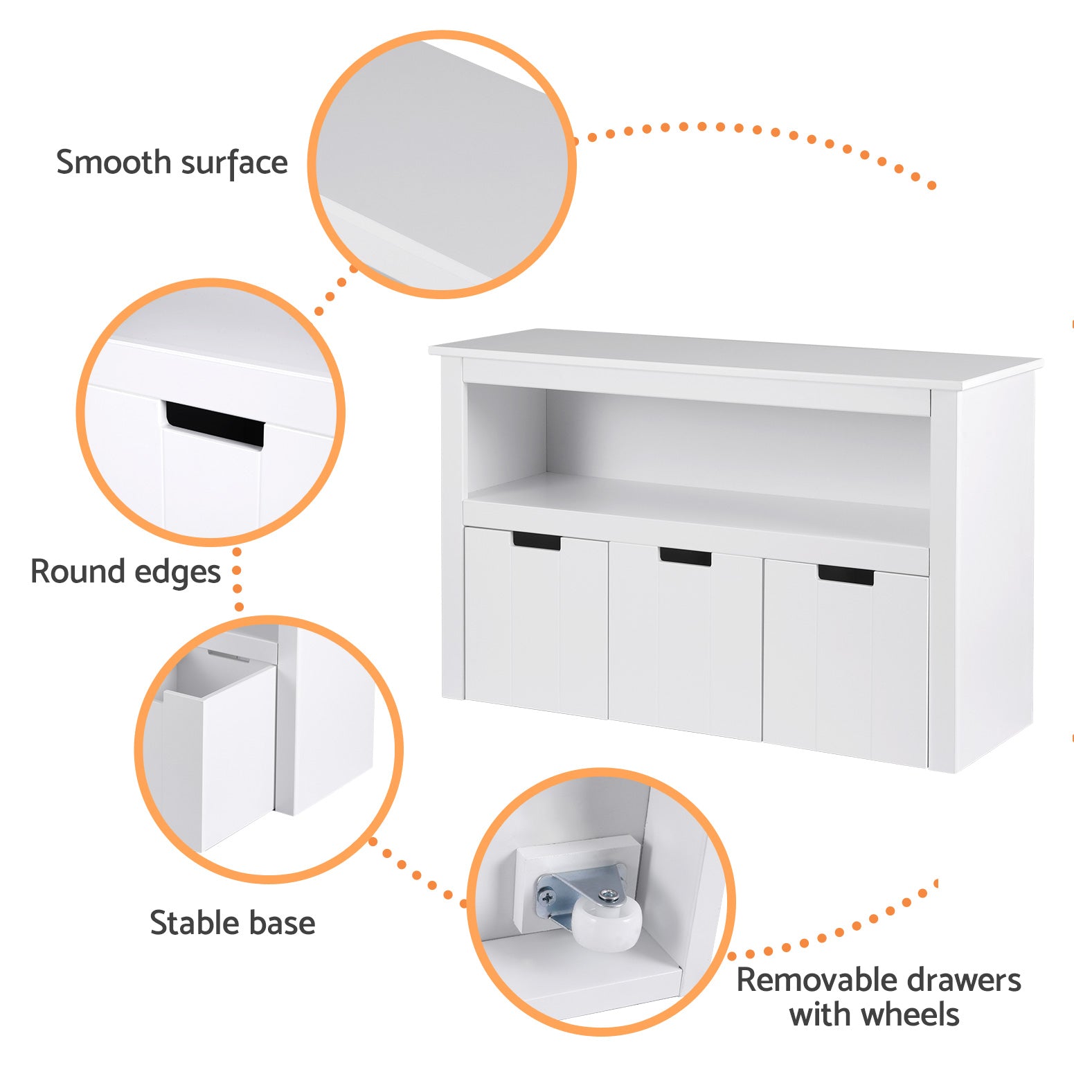 3 Tier Toy Storage with Bins removable drawers with wheels