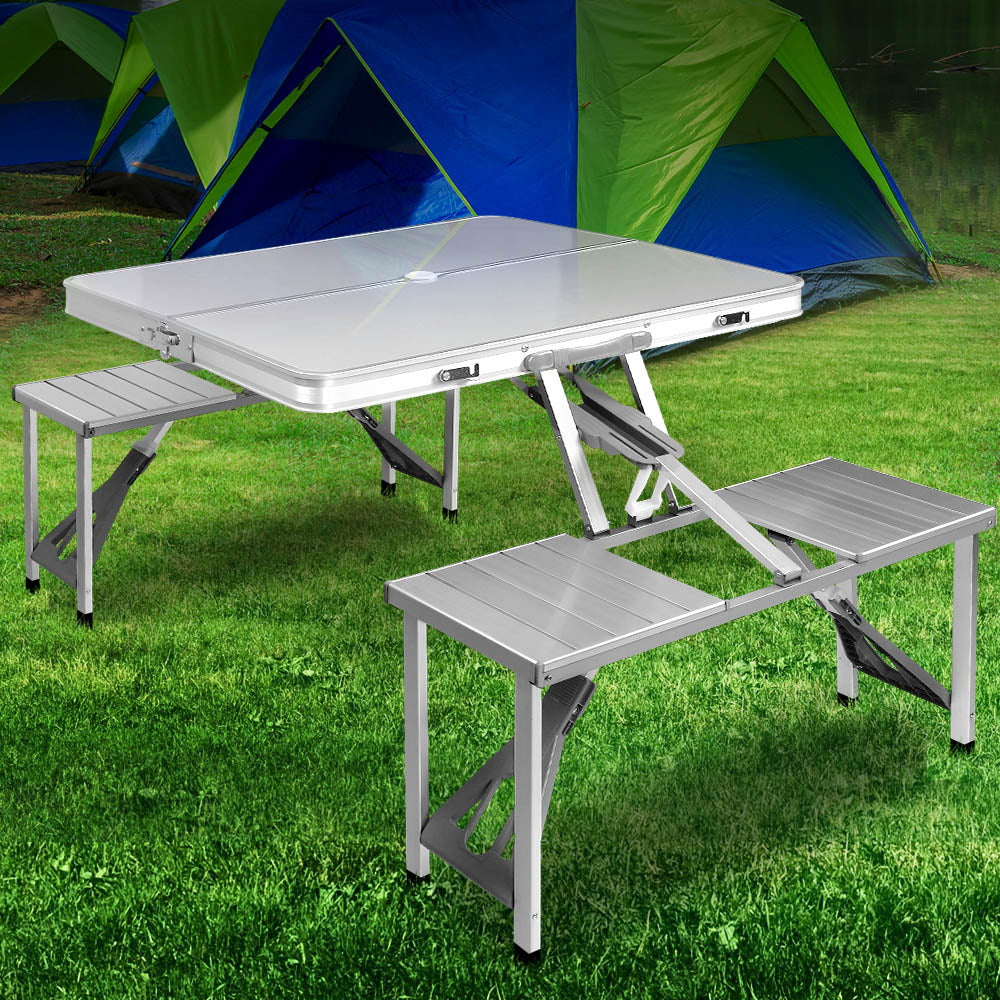 Foldable Picnic Table capacity 100kg per seat camping