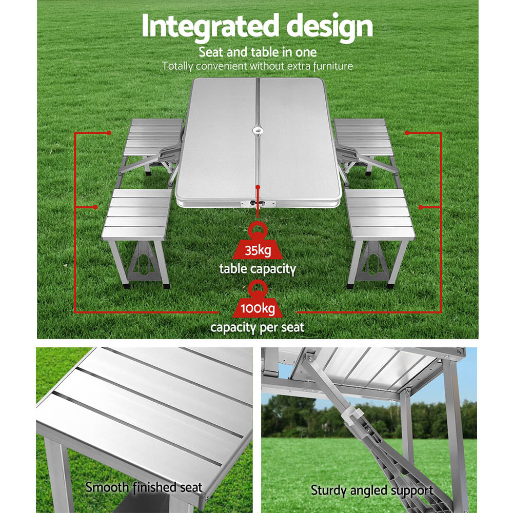 Foldable Picnic Table capacity 100kg per seat