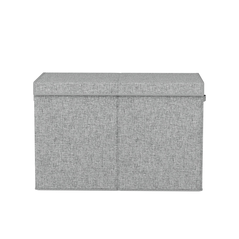 Foldable Toy Storage Box Grey front