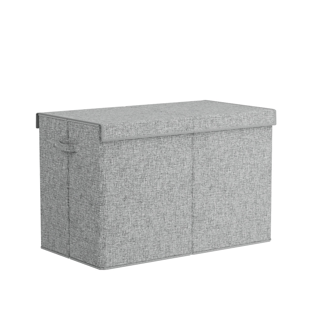 Foldable Toy Storage Box Grey side