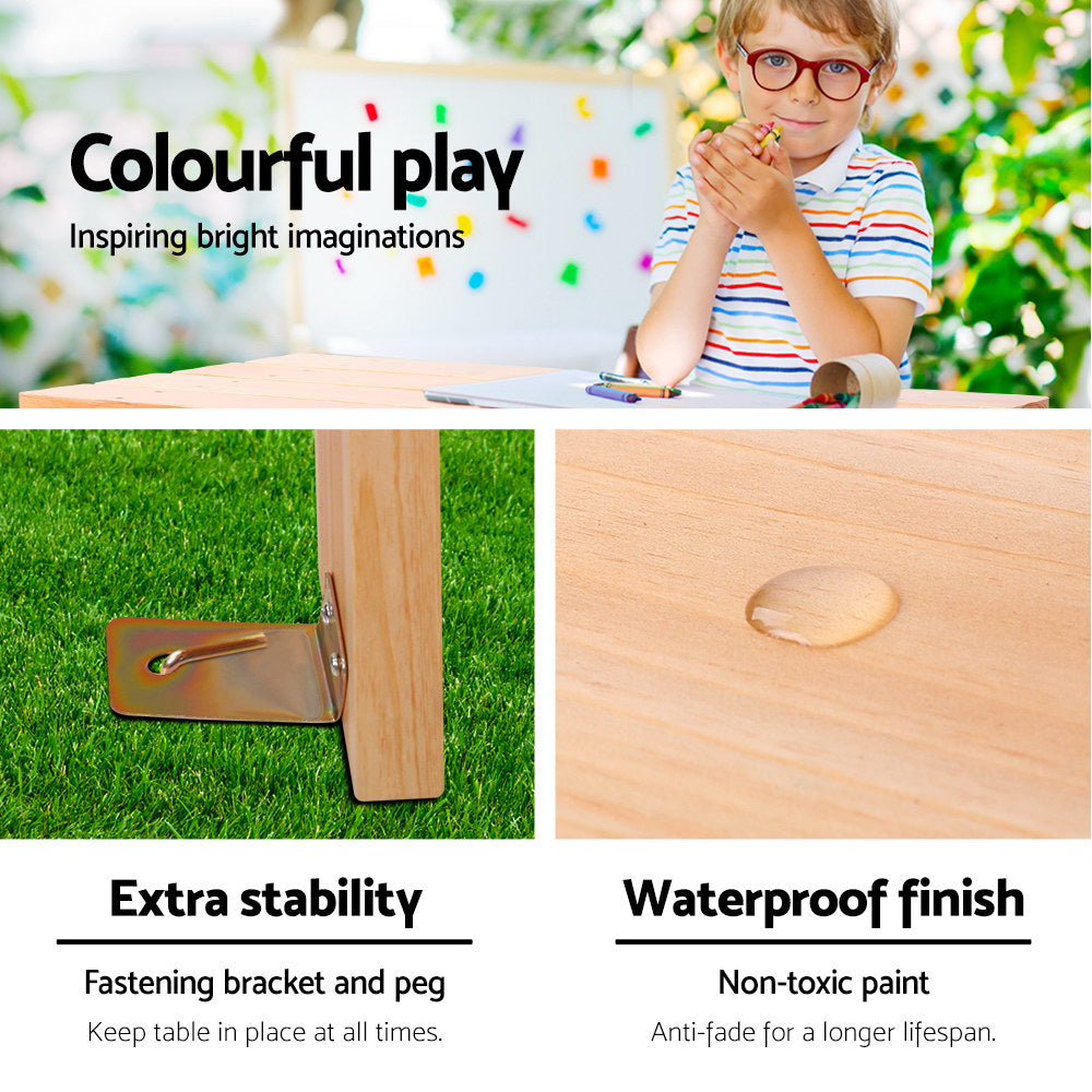 Kids Outdoor Wooden Picnic Table waterproof
