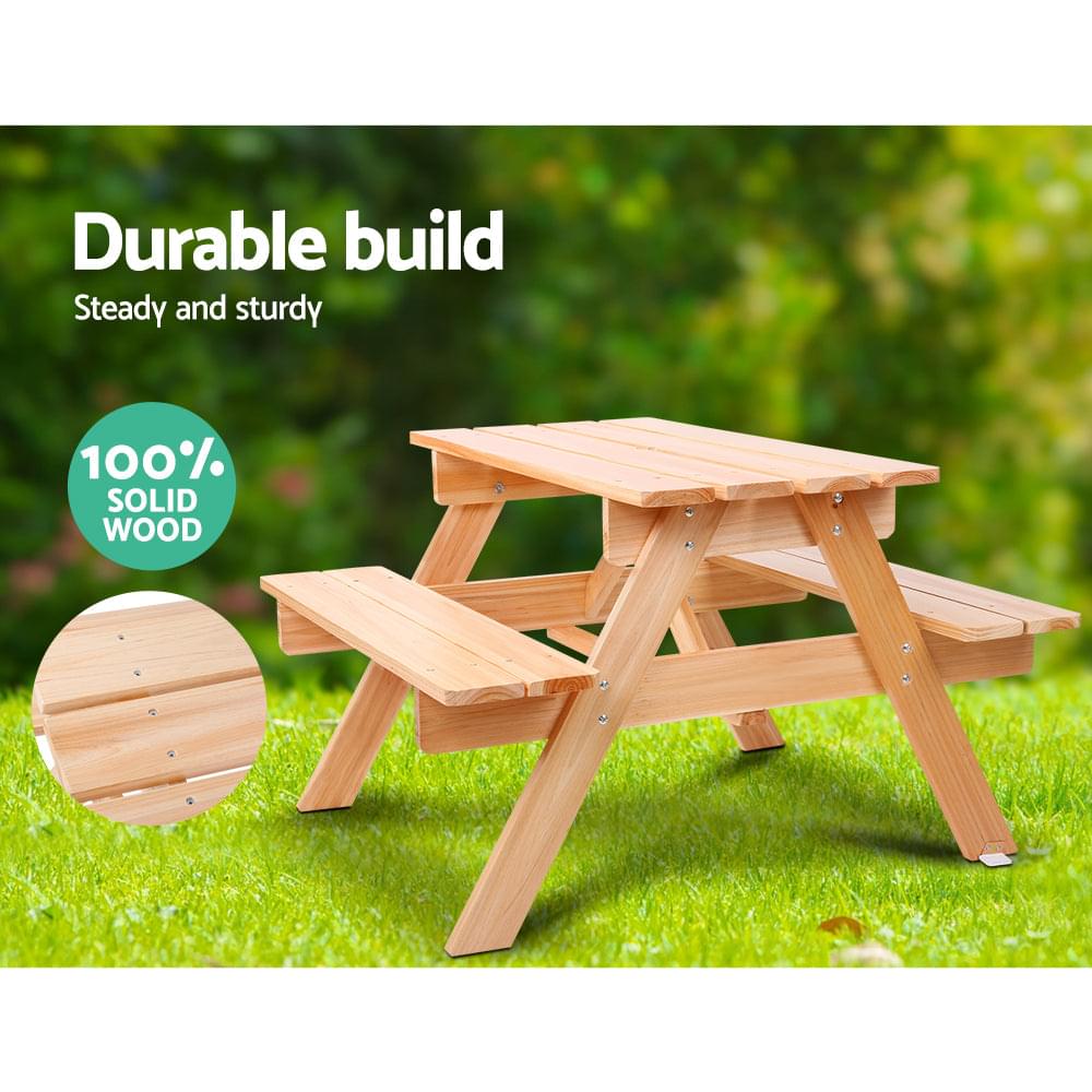Kids Picnic Table With Umbrella solid wood