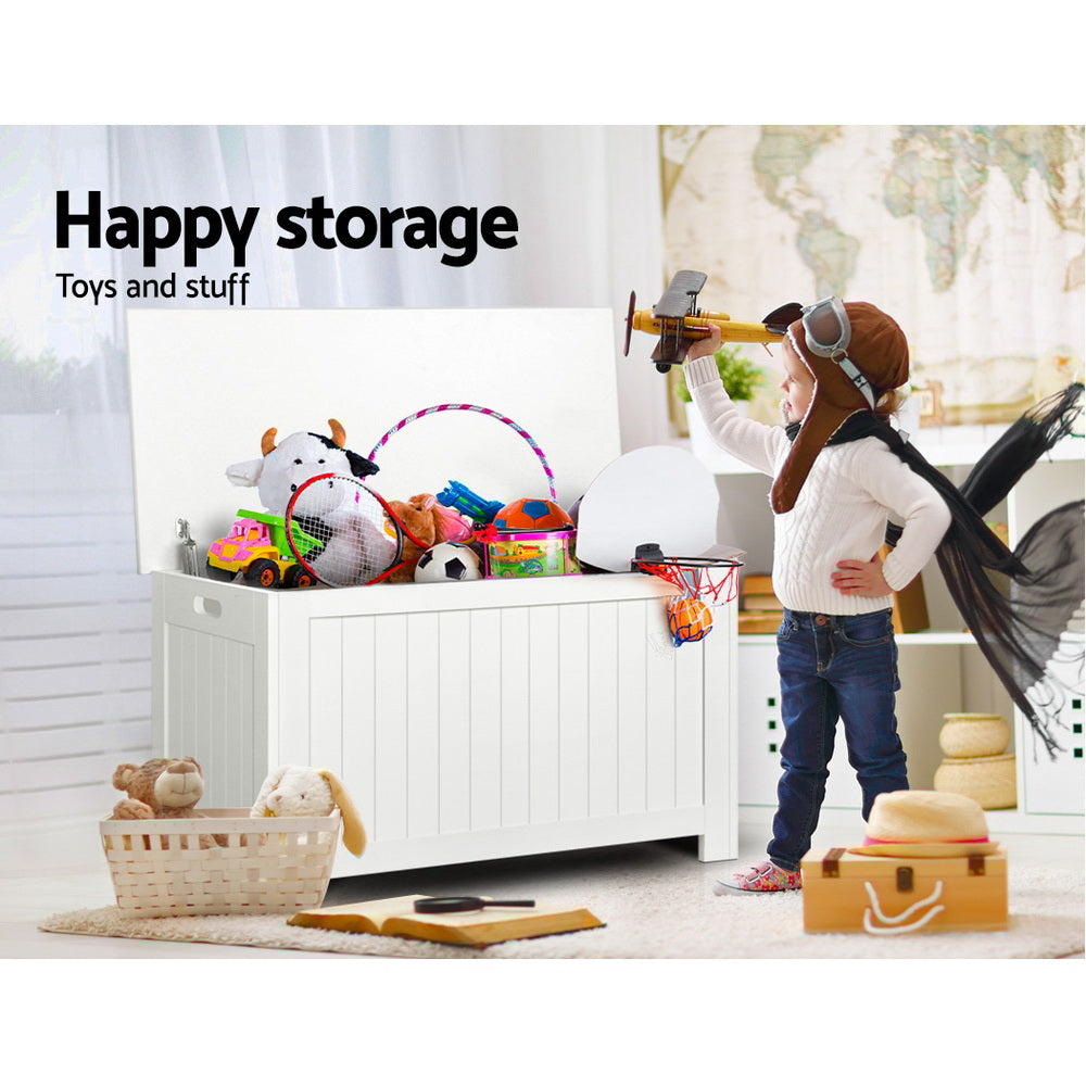 Kids Toy Storage Box with happy kids