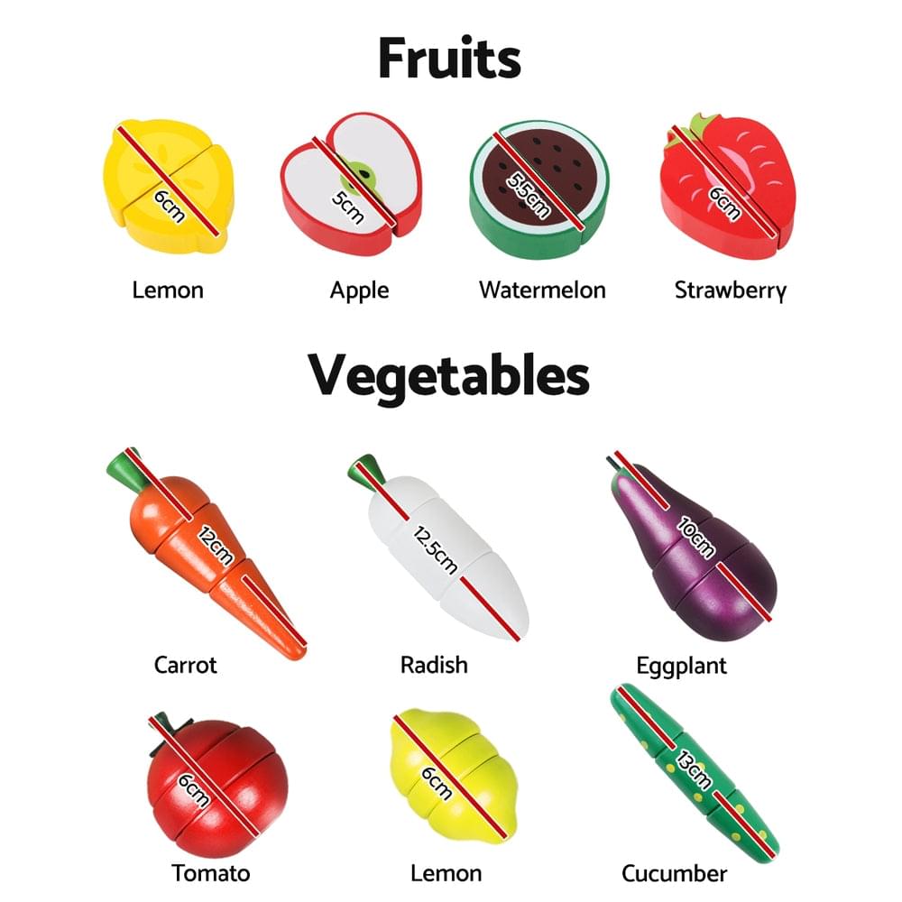 Cutting Fruit Toy Vegetables Kitchenware Play Set - Play Kitchen