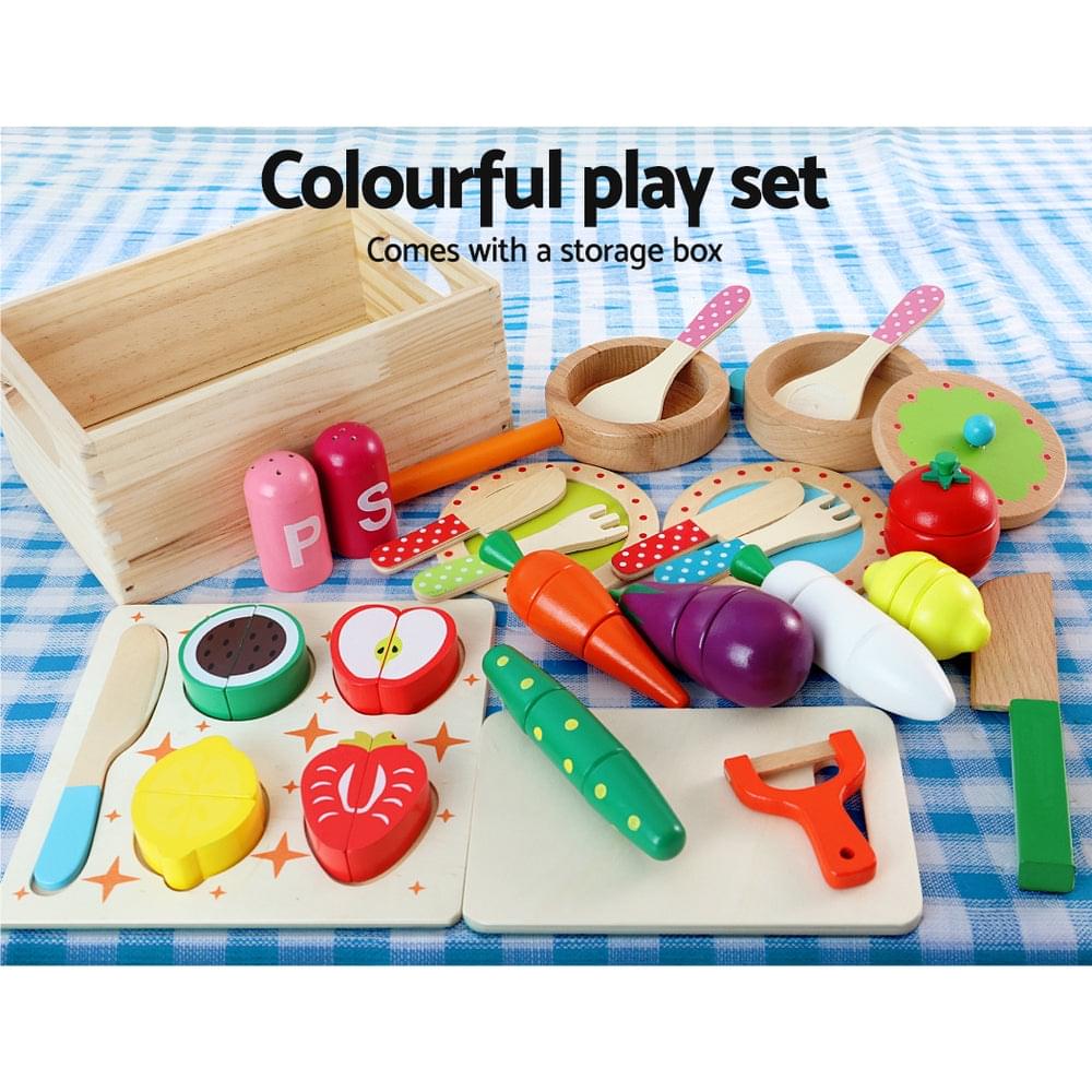 Cutting Fruit Toy Vegetables Kitchenware Play Set - Play Kitchen