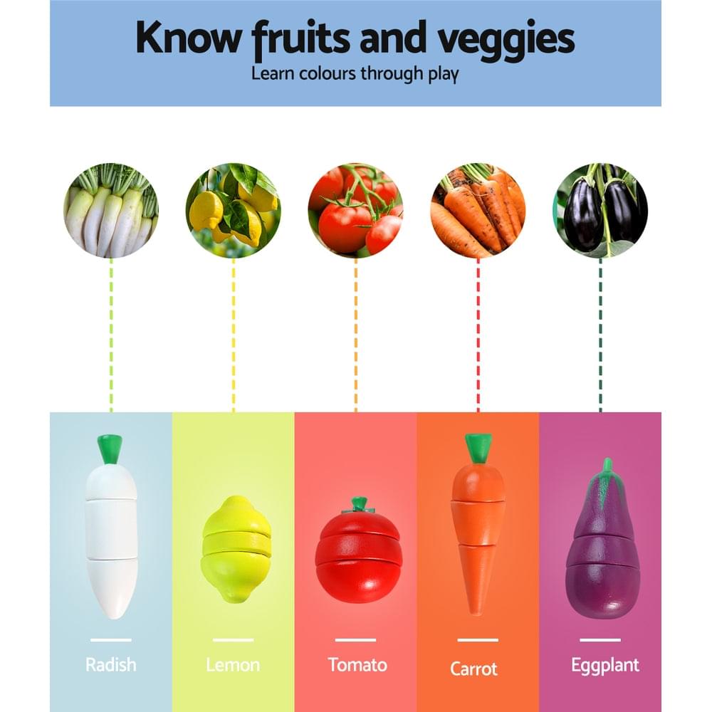 Cutting Fruit Toy Vegetables Kitchenware Play Set - Play Kitchen