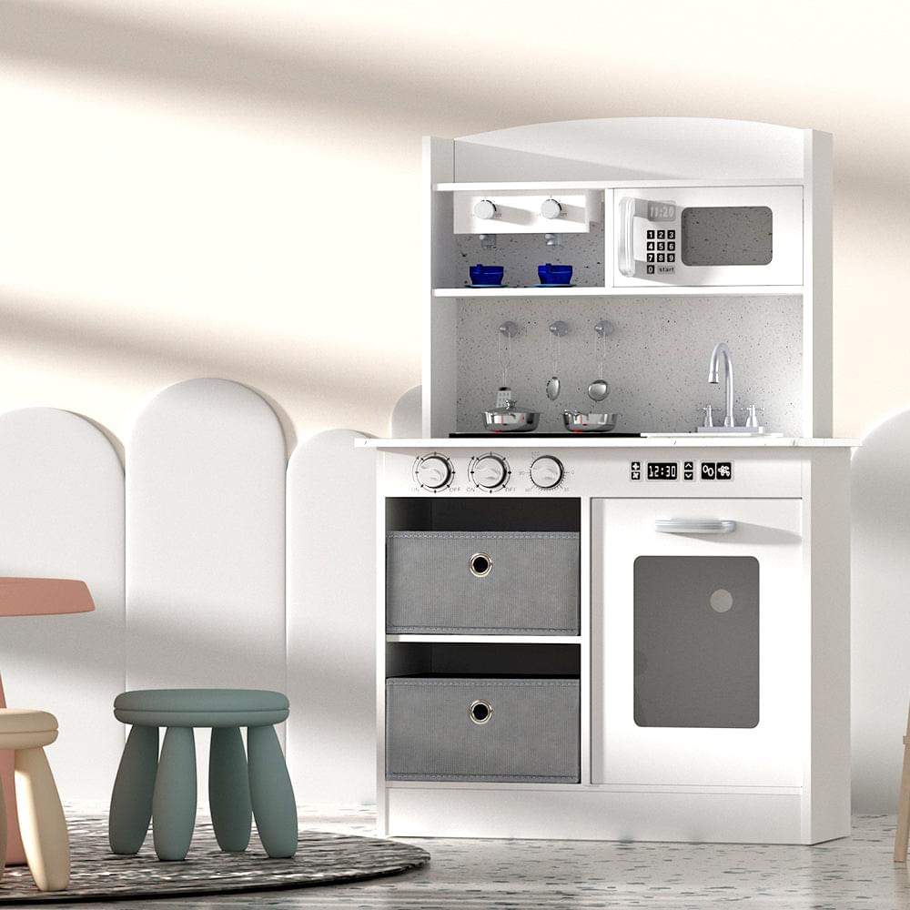 Kids Kitchen Set Pretend Play Wooden Toys Cooking Cookware Children's Toy - Play Kitchen