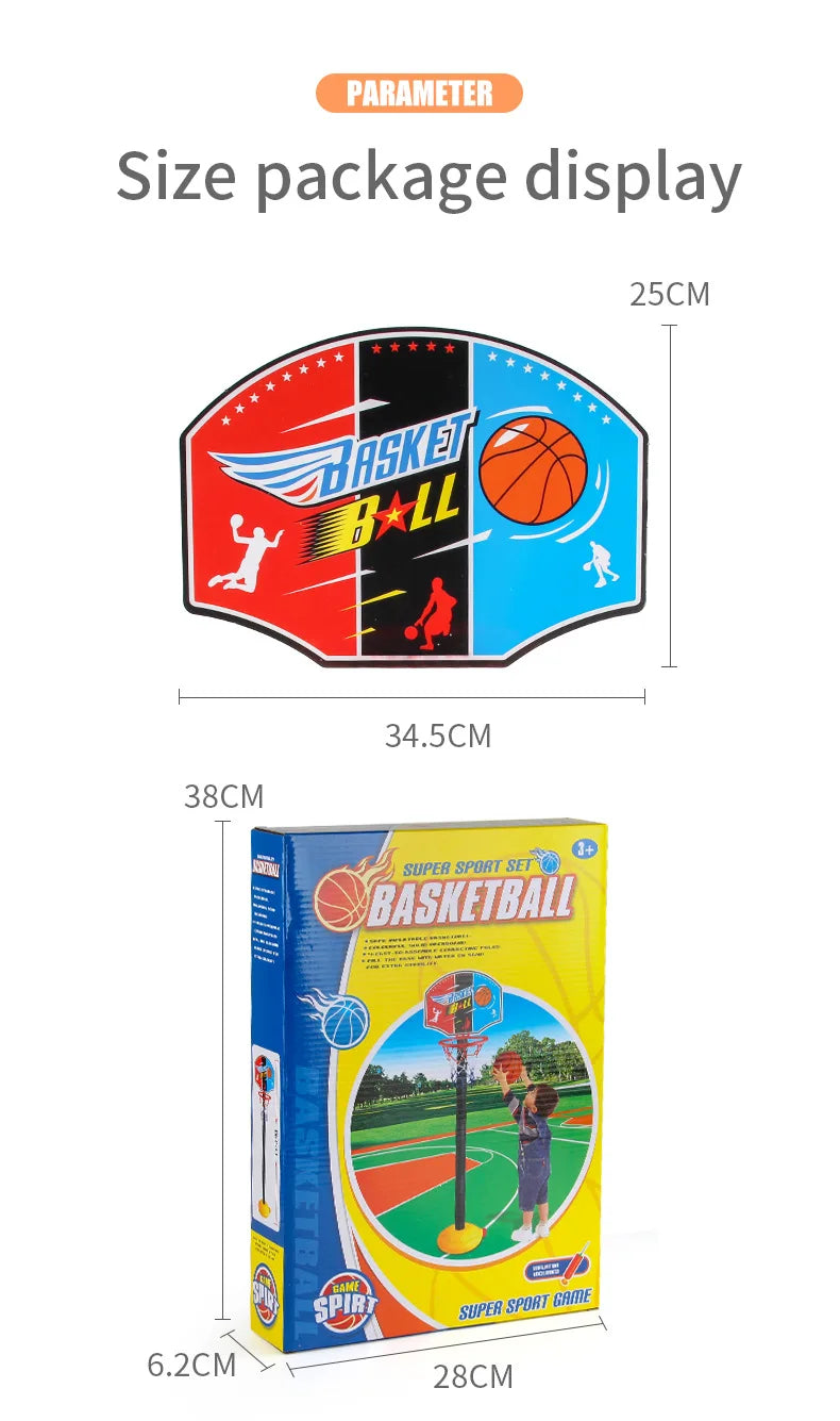 Toddler Basketball Hoop - Adjustable Height - Play Kitchen