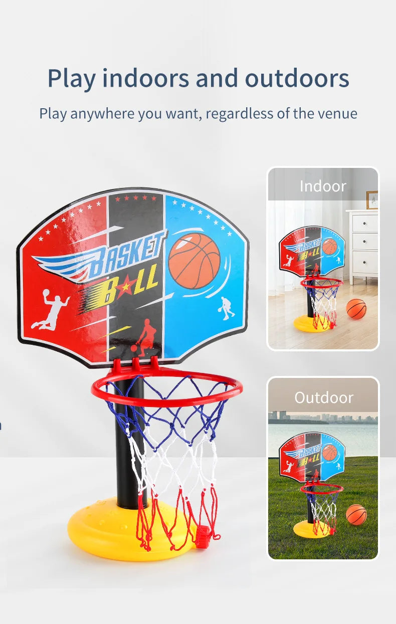 Toddler Basketball Hoop - Adjustable Height - Play Kitchen