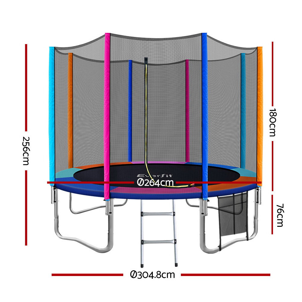 Trampoline for Kids with Ladder Enclosure Safety Net Round - Play Kitchen