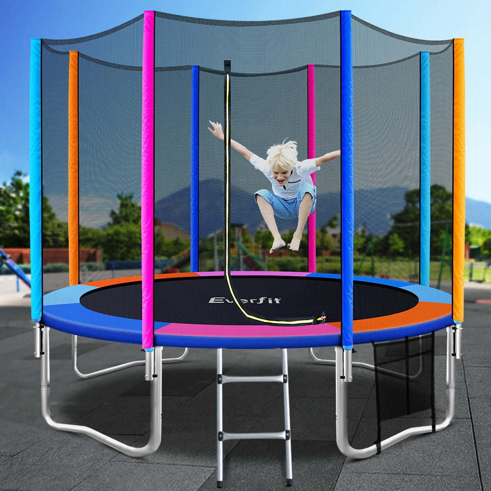 Trampoline for Kids with Ladder Enclosure Safety Net Round - Play Kitchen
