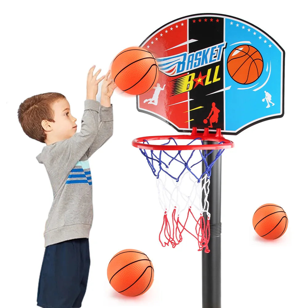 Toddler Basketball Hoop - Adjustable Height - Play Kitchen