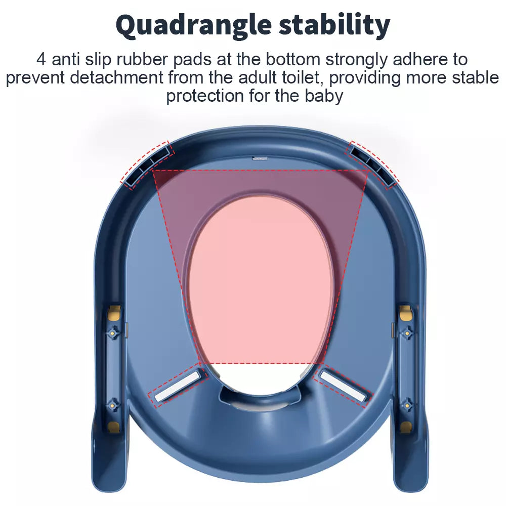 Toilet Training Seat with 4 anti slip rubber pads at bottom