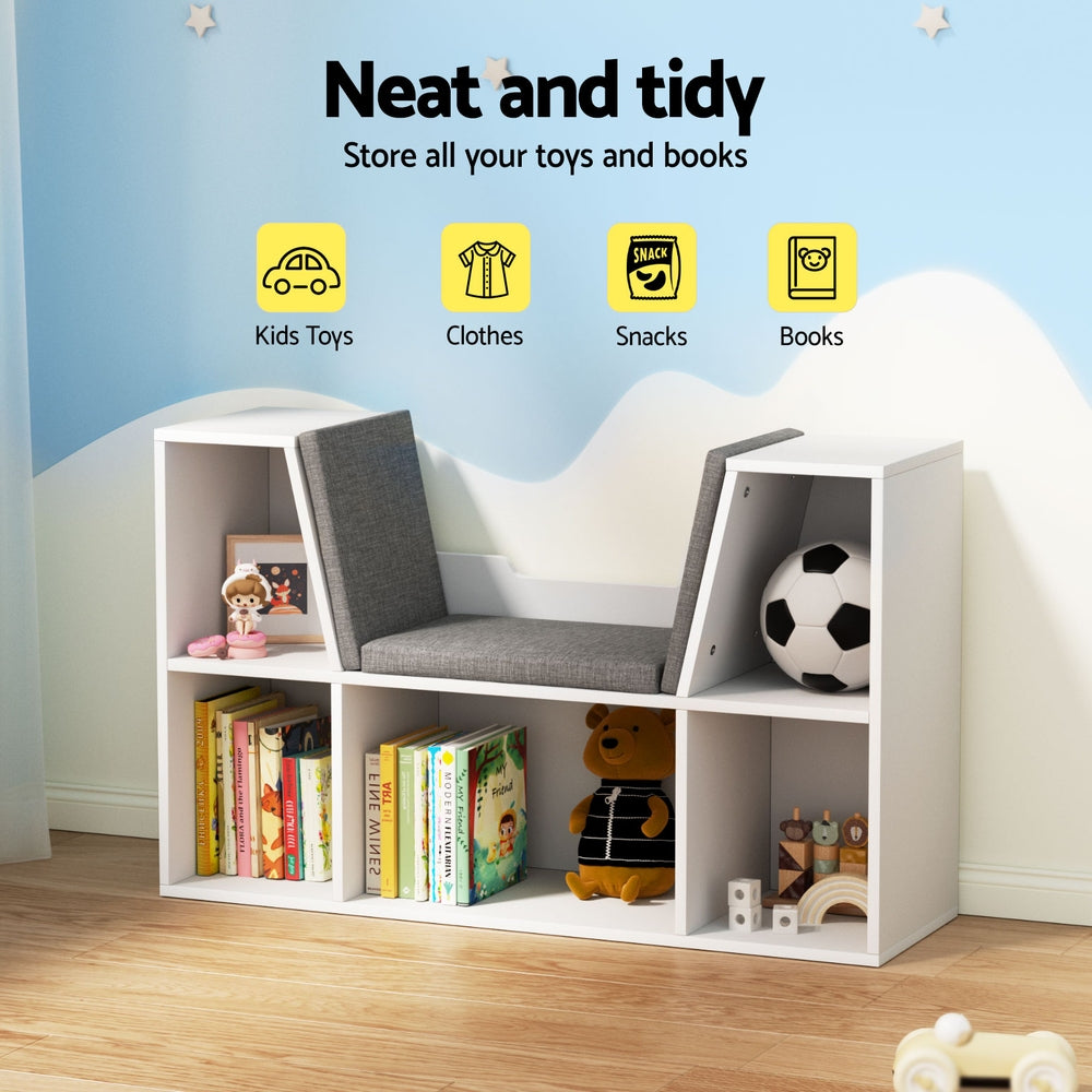 Toy Organizer Rack with seat Neat and tidy