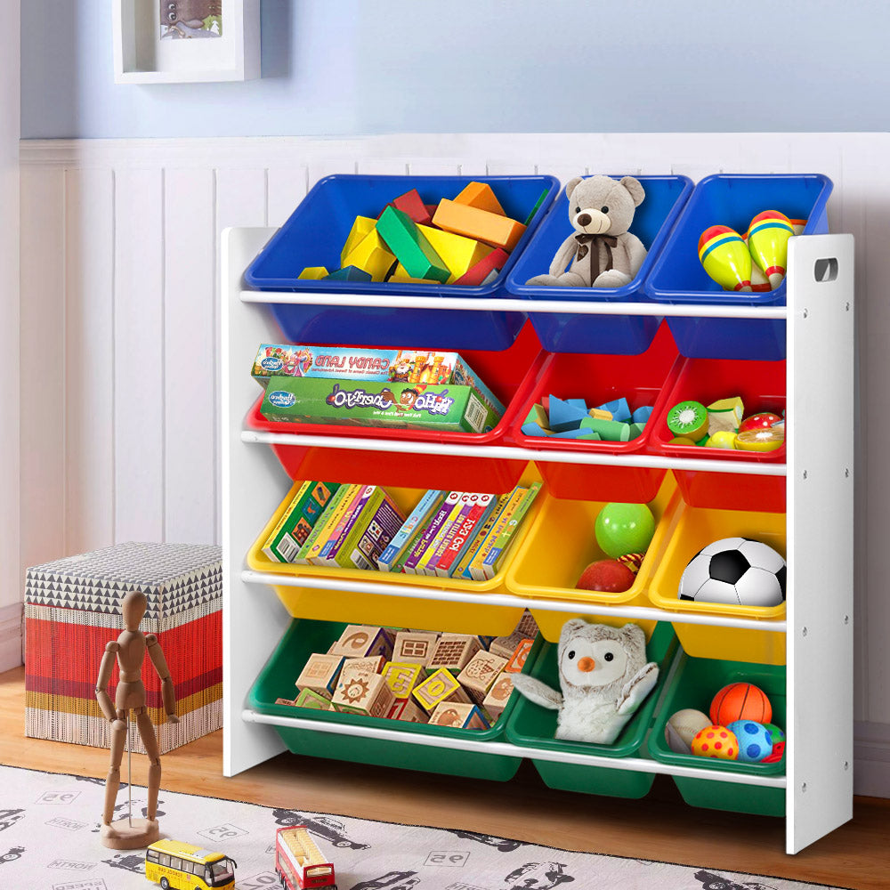 Toy Organizer Rack with toys