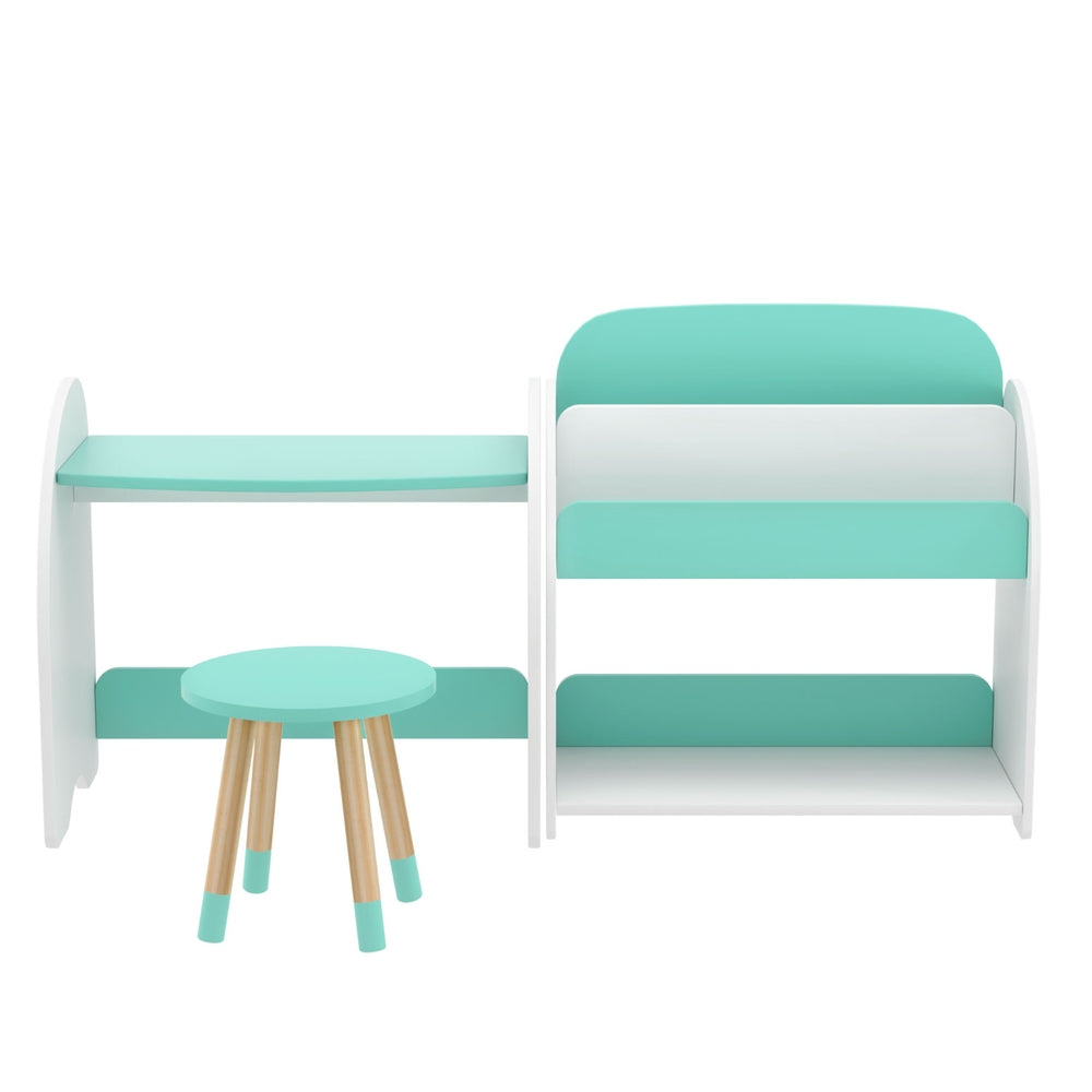 Toy Storage Bookshelf – Kids Bookshelf with Table and Chair Set front