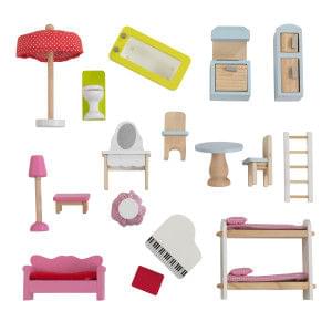 Doll Cottage with Furniture for kids (Model 1) - Play Kitchen