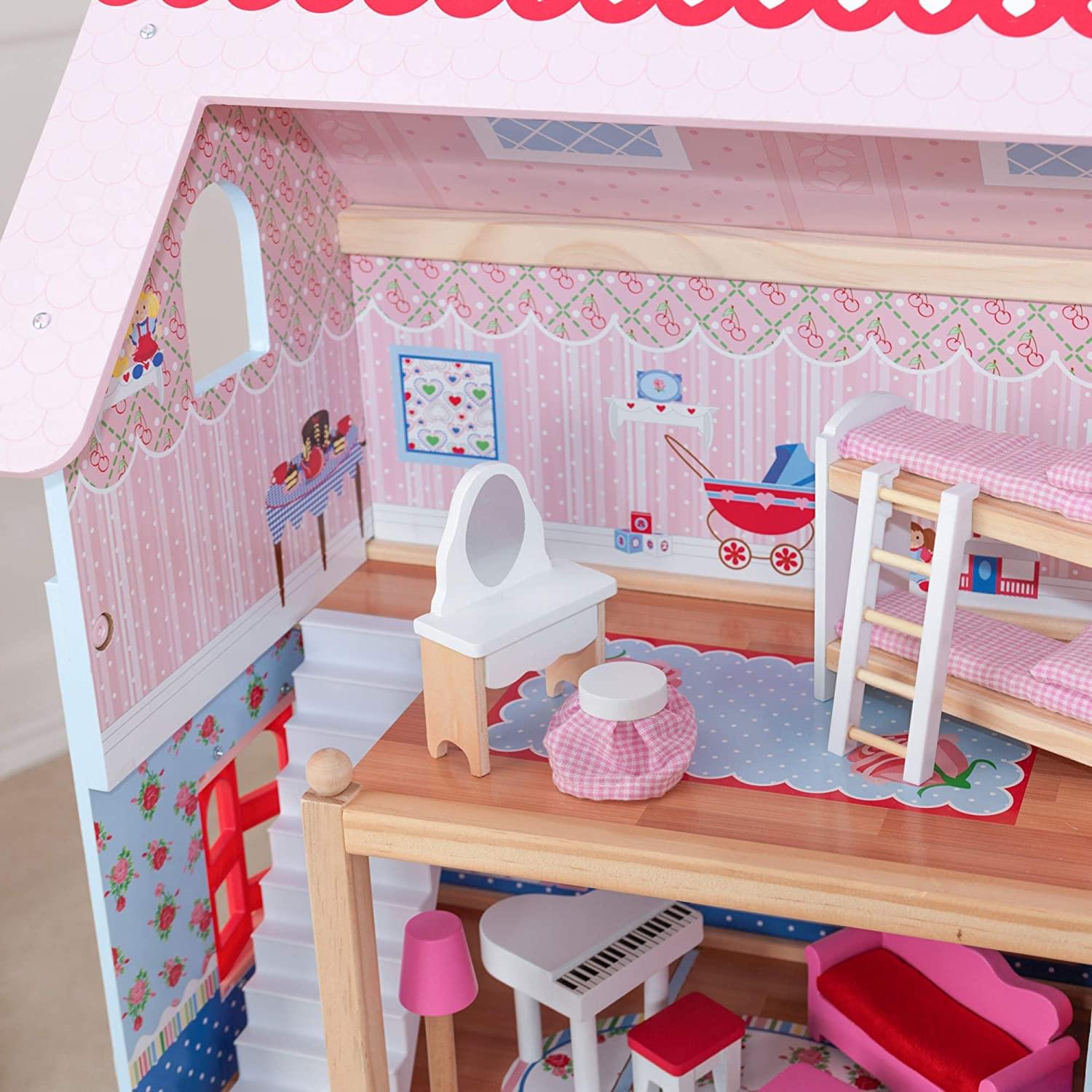 Doll Cottage with Furniture for kids (Model 1) - Play Kitchen