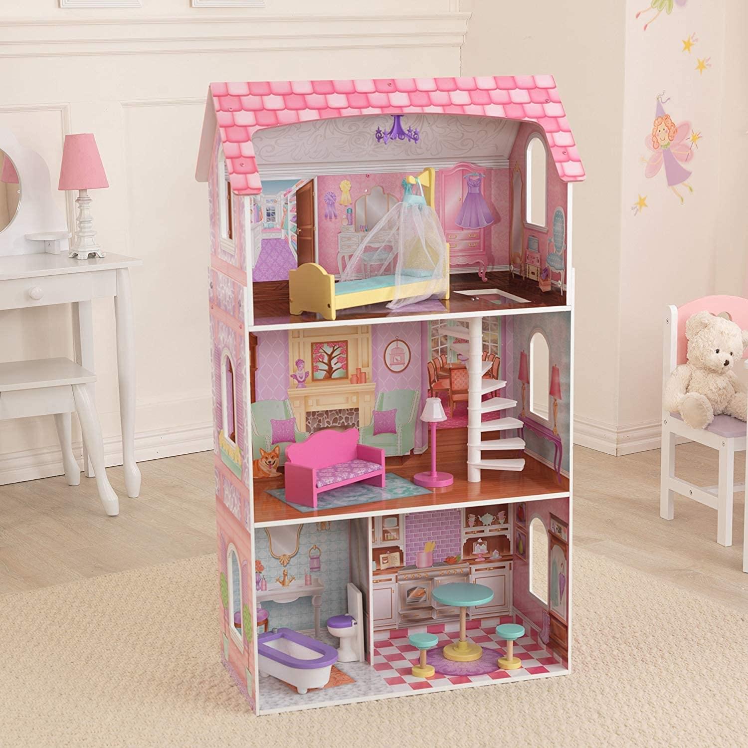 Dollhouse with Furniture for kids 110 x 65 x 33 cm (Model 2) - Play Kitchen