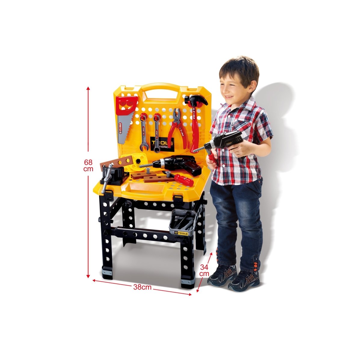 Toy Tool Bench Yellow - Play Kitchen