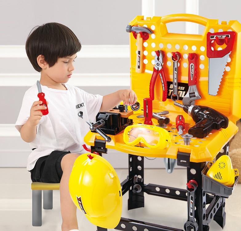 Toy Tool Bench Yellow - Play Kitchen
