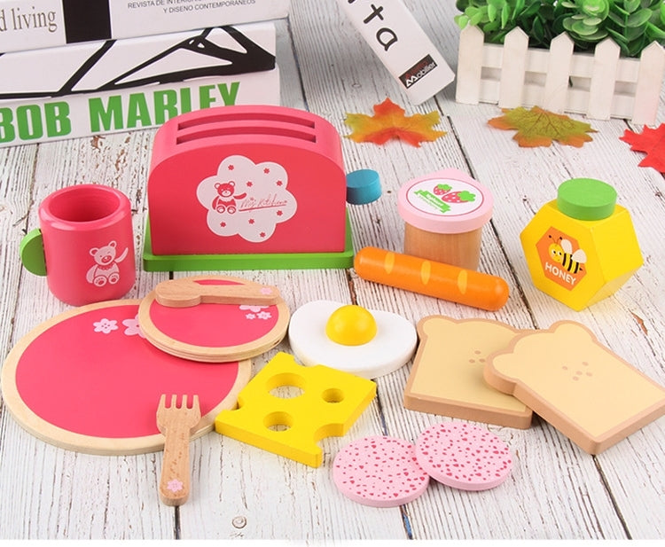 Kids Wooden Tea Set Pretend Play Toy - Play Kitchen
