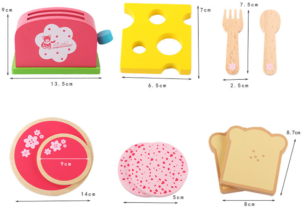 Kids Wooden Tea Set Pretend Play Toy - Play Kitchen