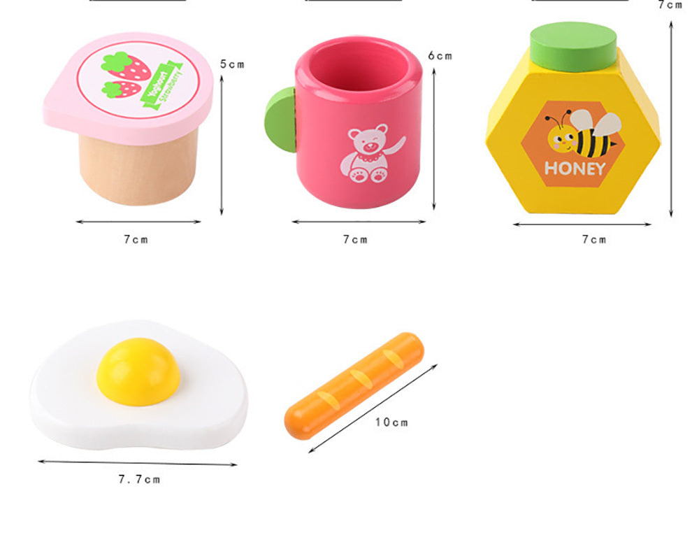 Kids Wooden Tea Set Pretend Play Toy - Play Kitchen