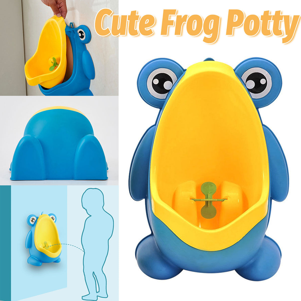 Boy Urinal Training Wall Mounted Frog