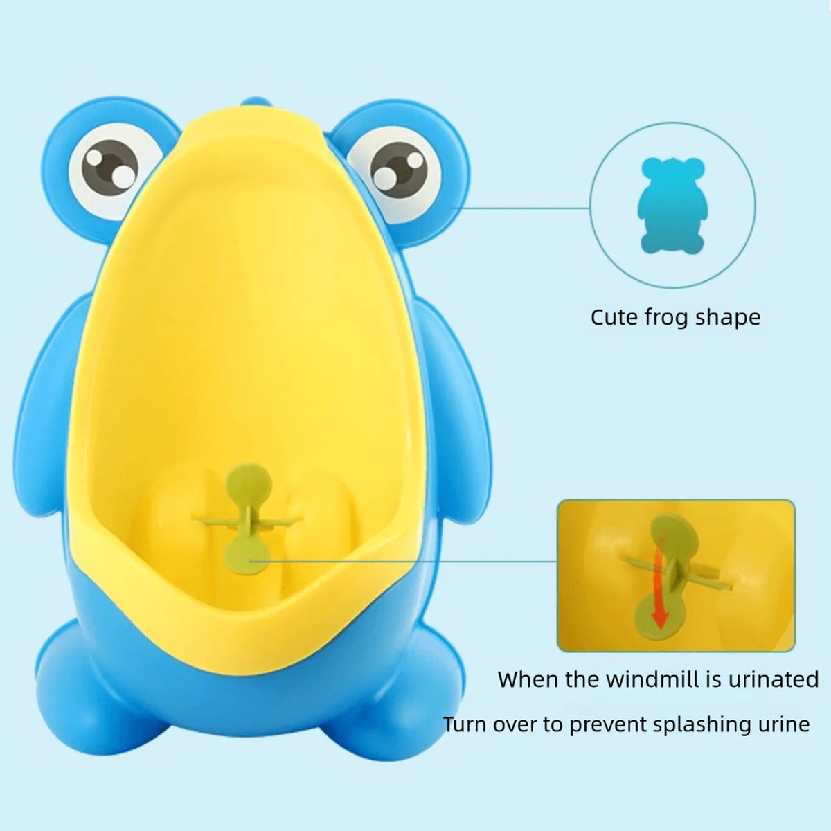 Boy Urinal Training Wall Mounted Frog