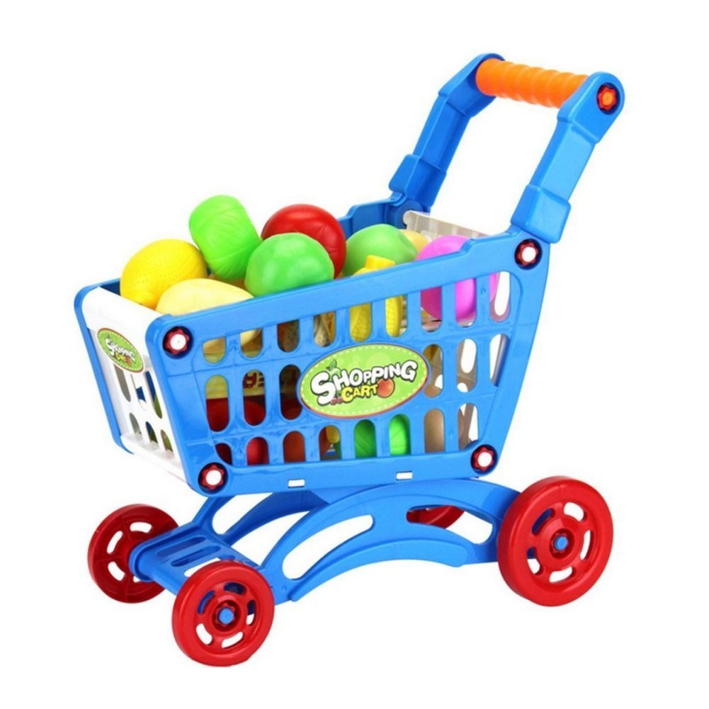 Shopping Cart Grocery Food Play Set - Play Kitchen