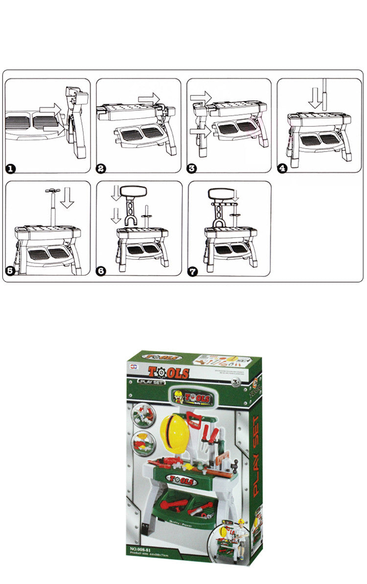 Large Kids Tool Bench Play Set - Play Kitchen