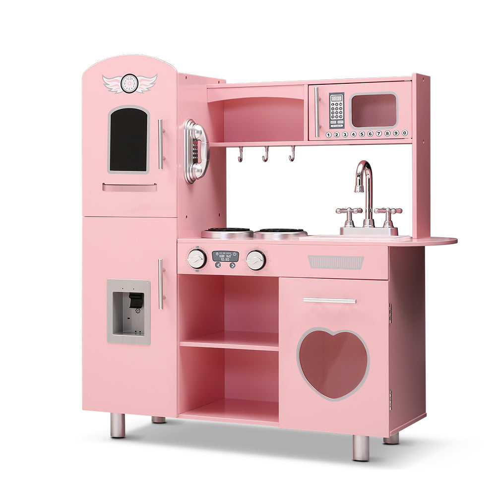 Wooden Play Kitchen Pink - Play Kitchen