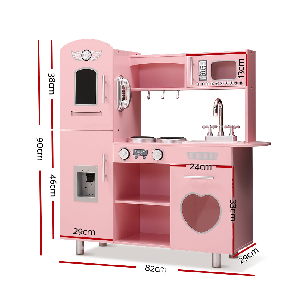 Wooden Play Kitchen Pink - Play Kitchen